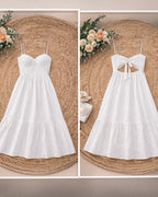 White maxi dress