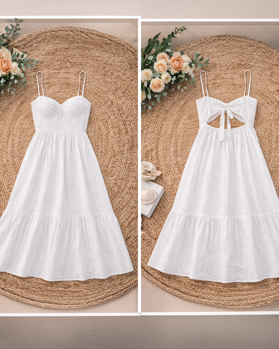 White maxi dress