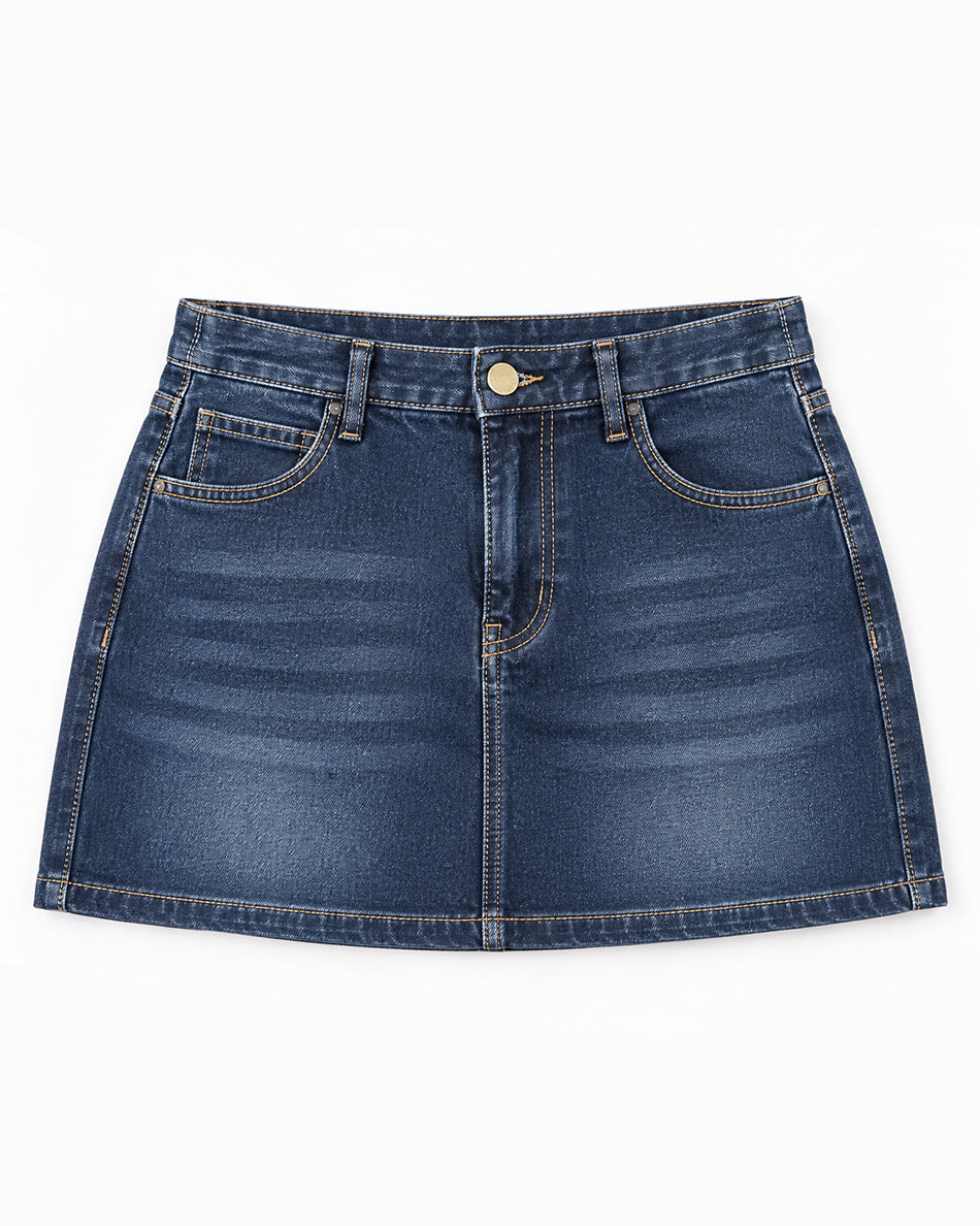 Denim short skirts