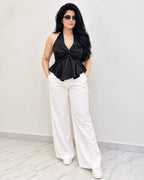 Satin halter neck Top