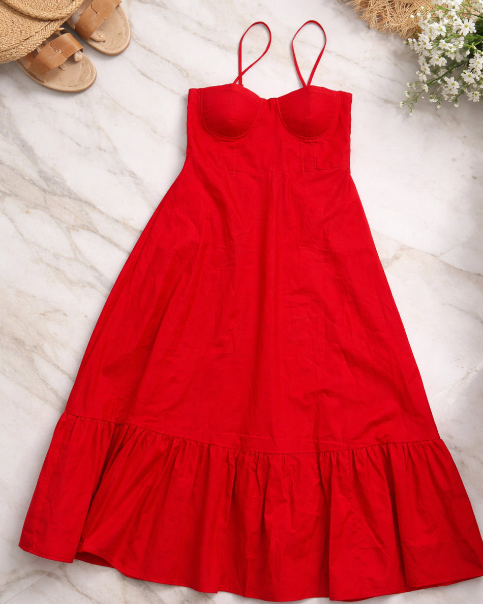 Red maxi Dress