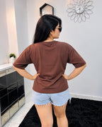 T shirt with 3 D flower