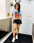 Blue studded T shirt