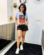Blue studded T shirt