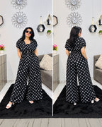 Polka Dot jump suit  with bustier