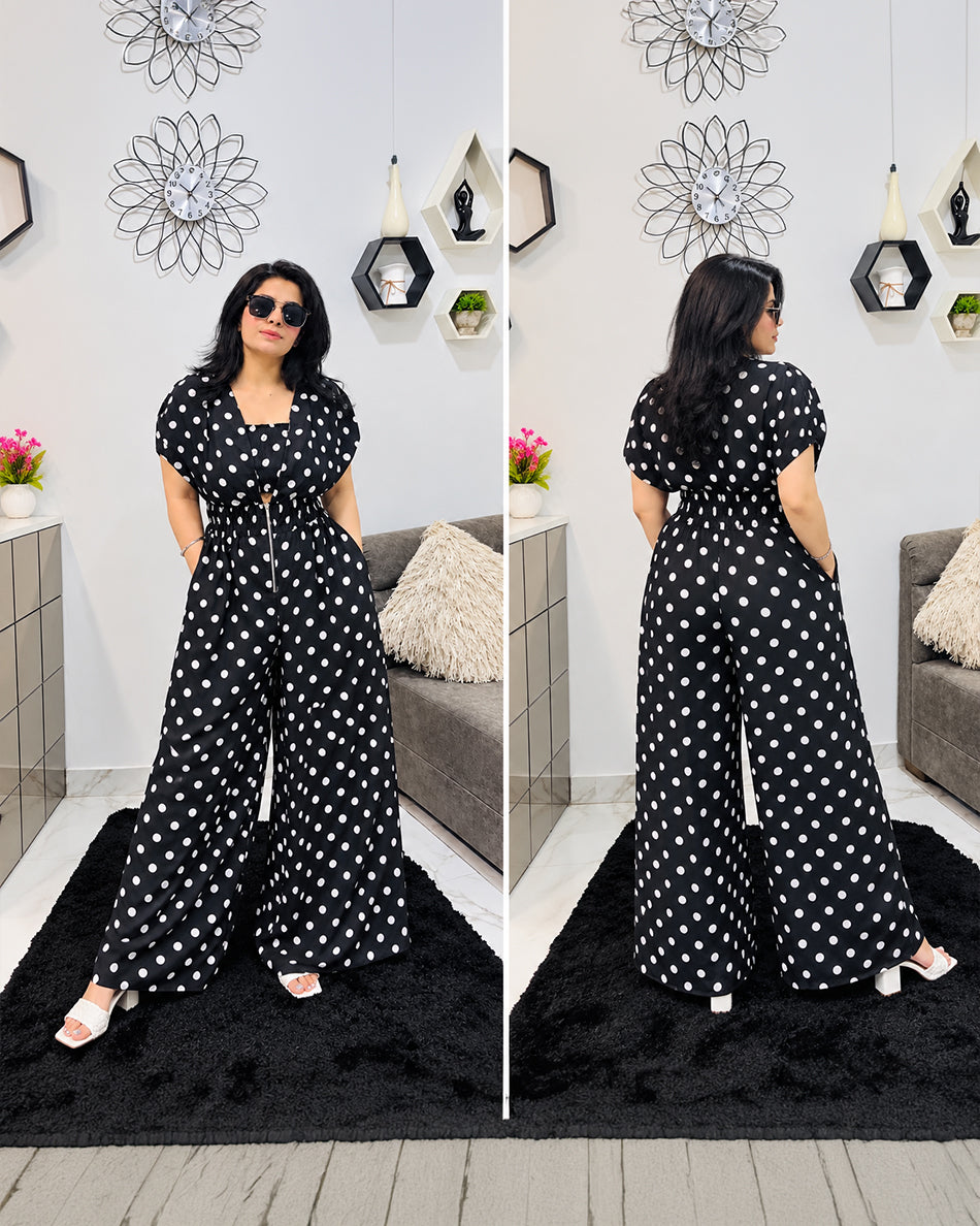 Polka Dot jump suit  with bustier
