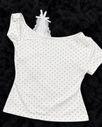 Polka dot frill Top