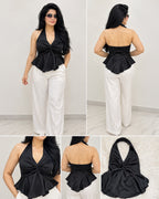 Satin halter neck Top