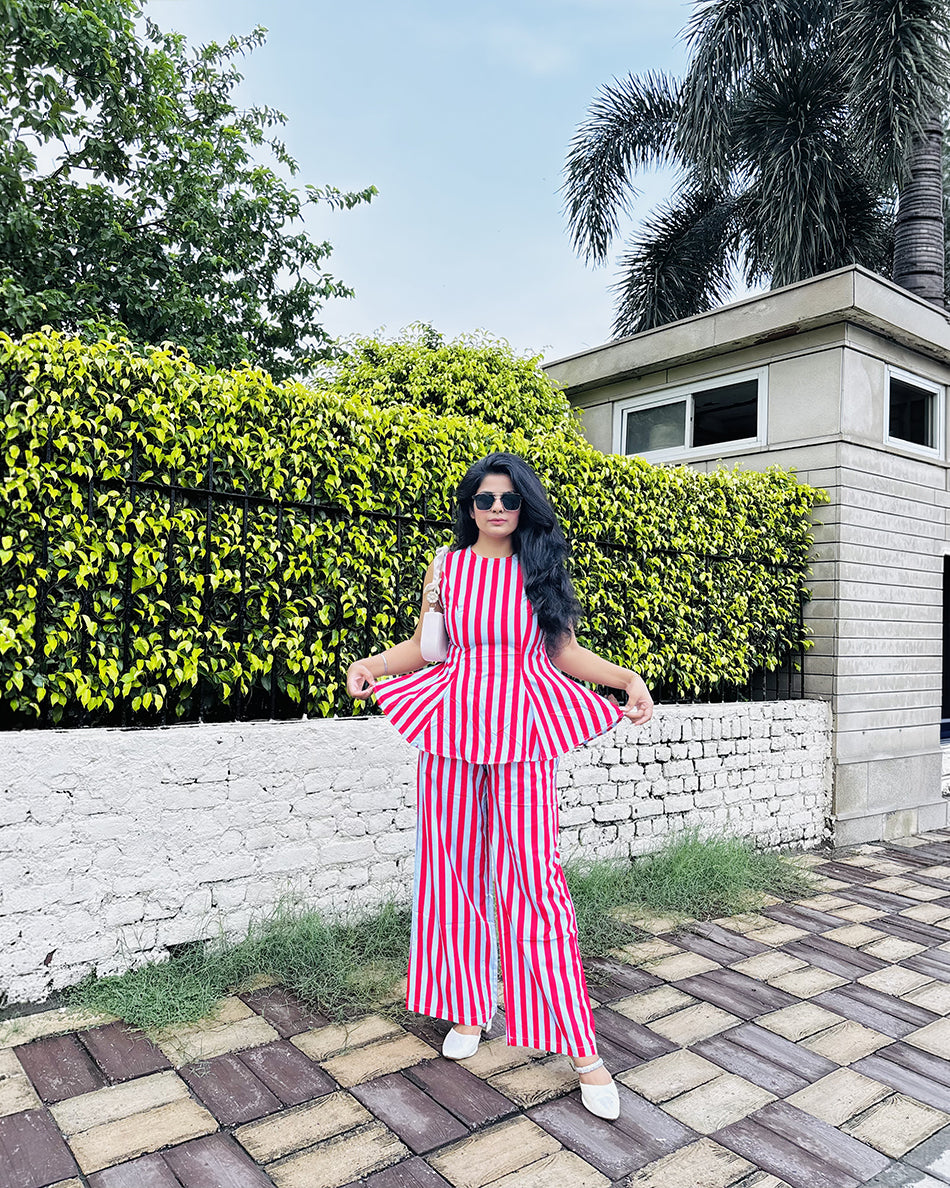 Striped co ord set