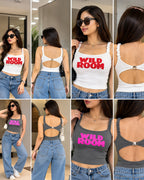 Women lightly padded spaghettistrap Top